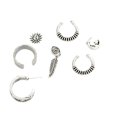 thumbnail image 1 of 7pcs Pendientes Vintage Punk Stud Pendientes Set Boho Ear Jewelry para mujeres Zulema Brazalete de oreja antiguo de plata, 1 of 8