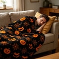 thumbnail image 5 of LEFXSMR Halloween Blanket Fleece Fall Throw Blanket for Couch Pumpkin-themed Halloween Decoration for Home Holiday Sofa Bed, 51.18x59.05", 5 of 8