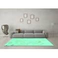 thumbnail image 3 of Ahgly Company Indoor Rectangle Abstract Turquoise Blue Modern Area Rugs, 2' x 4', 3 of 4