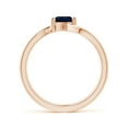 thumbnail image 2 of ANGARA Natural Bypass Pear-Shaped Blue Sapphire Ring in 14K Rose Gold for Women (Size-6x4mm) | September Birthstone, Birthday, Anniversary, Jewelry Gift for Women | Natural Blue Sapphire Ring, 2 of 9