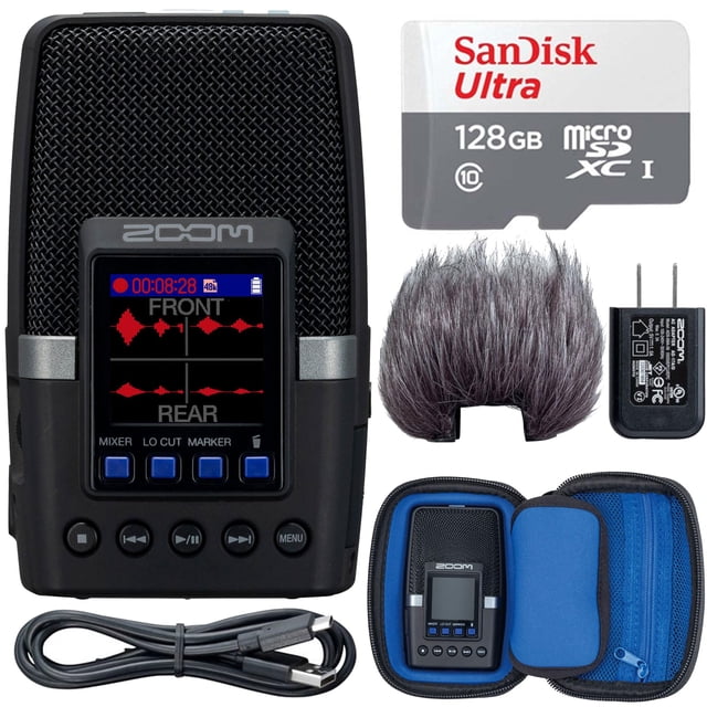 Handy Recorder Zoom H2essential con micrófono múltiple de 32 bits con accesorio