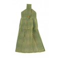 thumbnail image 1 of Mr. MJs Trading AG-36297 Hanging & Tie Button Towel, Berryvine Green Check, 1 of 1