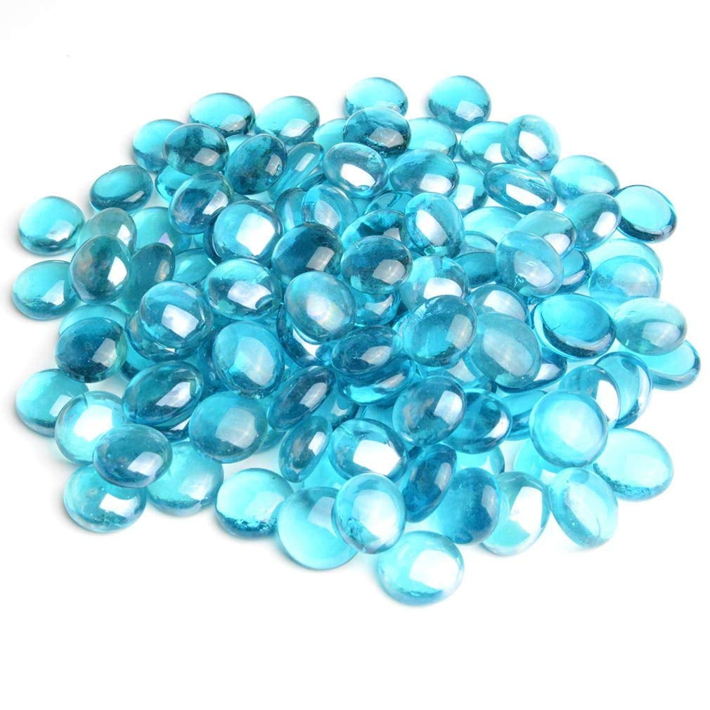 onlyfire 1/2 Inch Fire Glass Beads for Natural or Propane Fire Pit Fireplace and Landscaping 10-Pound High Luster Royal Cobalt Blue 