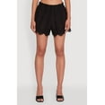 thumbnail image 3 of Womens Haute Monde Trendy Mid Rise Scallop Trim Shorts, 3 of 4
