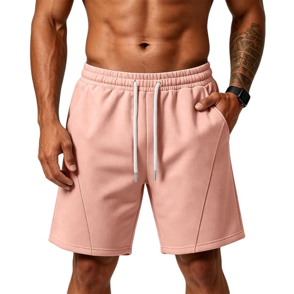 Men's Baggy Sweat Shorts Cotton Fleece Athletic Shorts Workout Gym Lounge Shorts with Pockets, S