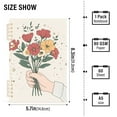 thumbnail image 2 of FORMRS 1-Subject Spiral Notebook 8" x 5" College Ruled 60 Refillable Sheet A5 Hard Cover, Beige Cute Flower, 2 of 7