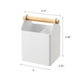 thumbnail image 6 of Yamazaki Home Pen + Desk Organizer - Two Sizes, White, Steel + Wood, Pens, Handles, No Assembly, 6 of 6