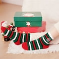 thumbnail image 3 of Fuzzy Slipper Socks for Women Winter Socks Women Tube Socks Womens Christmas Slippers Xmas Socks for Women Christmas Striped Socks Gift Slipper Socks Wool Socks for Women Gray One Size, 3 of 4
