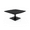 Black Cypress w/Black Base, variant on 42" Boat Shaped Coffee Table With Square Metal Base Reception Table
