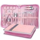 thumbnail image 1 of 26 In 1 Manicure Set Professional Nail Clipper Set Stainless Steel Manicure Kit Nail Care Kit Pedicure Kit - Pink A26pcs-pink -, 1 of 5