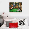 thumbnail image 4 of GOSMITH Funny Dog Playing Pool Animal Poster For Room Aesthetic Poster Decorative Painting Canvas Wall Art Living Room Posters Bedroom Painting  12"x16"/16X20", 4 of 4
