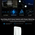 thumbnail image 2 of WiFi Smart Switch Two Way Remote Wireless Remote Control Voice Assistant Module Portable Home Apartment Office Window Shade Controller As shown, 2 of 9