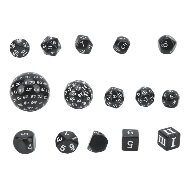 Juego de dados poliédricos, juego de dados poliédricos de 15 piezas Juego de dados acrílicos Diseño de próxima generación