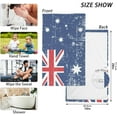 thumbnail image 3 of SKYSONIC Hand Towels Vintage Australia Flag Patterned 2 PCS, Cotton Bath Towel for Drying Face Hands Body ,Absorbent Lightweight Towels for Bathroom Ktichen Travel Gym, 16"x28", 3 of 7