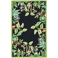 thumbnail image 3 of SAFAVIEH Chelsea Deloris Animal Lovers Wool Area Rug, Black/Green, 7'6" x 9'6" Oval, 3 of 9