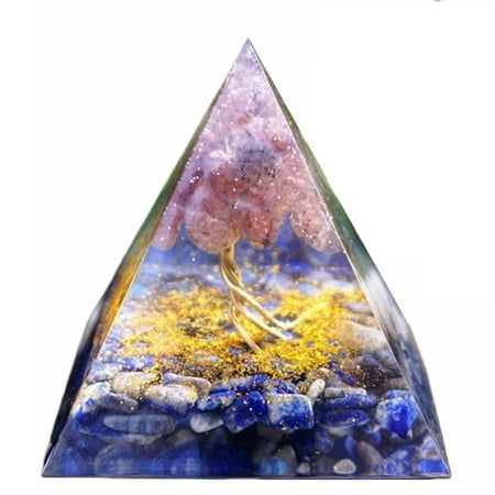 

Elijaah Tree of Life Orgone Pyramid Generates Positive Energy Pyramid Healing Crystal- with Chakra Guide