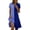 Blue, variant on Women Summer Midi Dresses Casual Short Sleeve Stripe Patchwork Dresses Button Down Lapel Shirt Dress Beach Cover Up Dress Red XXL