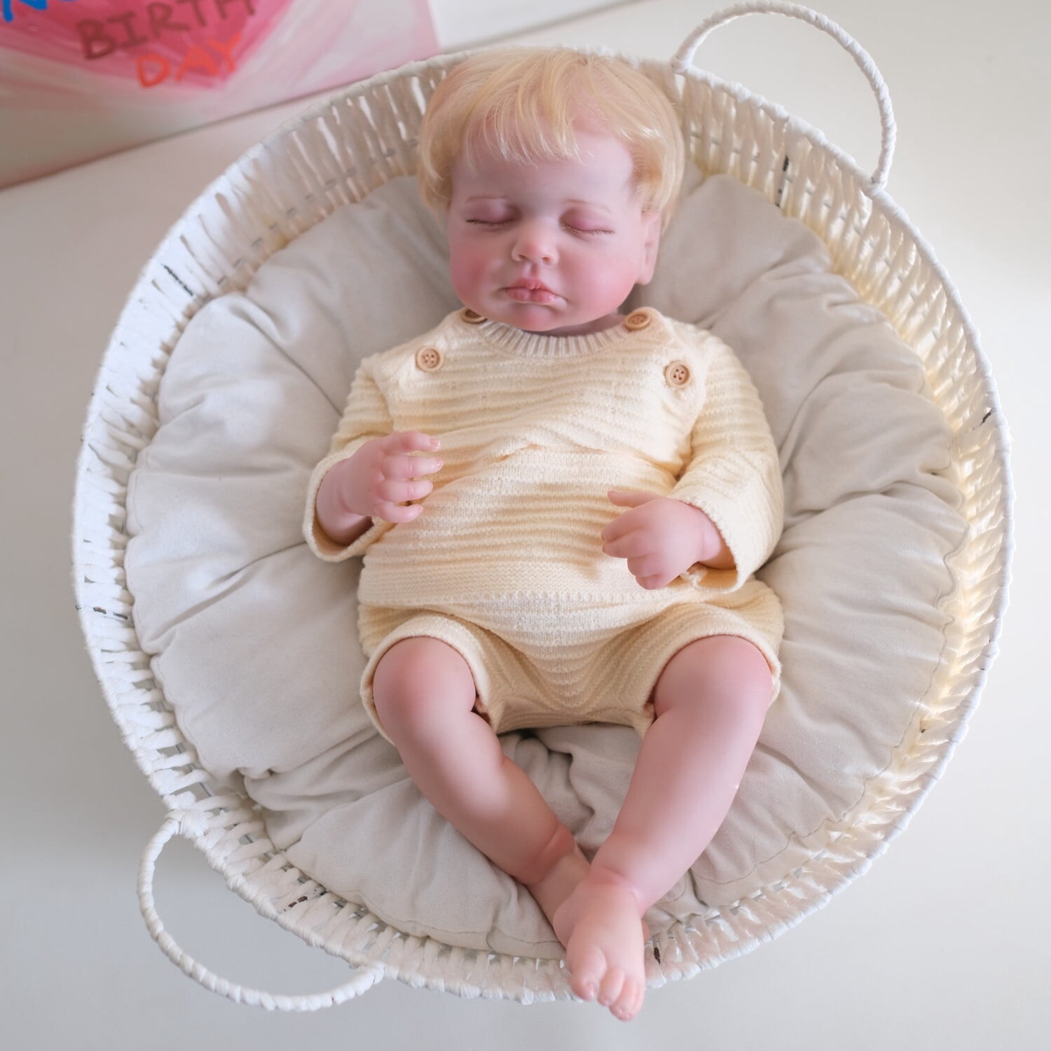 Lifelike Reborn Baby Dolls Girl - Sleeping 20" Realistic Newborn Baby Doll with Poseable Body, Real Life Baby Dolls with Accessories for 3+