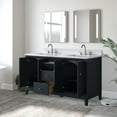 thumbnail image 4 of Vanity Art 60" Bathroom Vanity with Sinks and Engineered Marble Top, Freestanding Storage Cabinet with 2 Drawers, 2 Shelves and 1 Flip Down Tray, 4 of 9