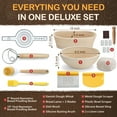 thumbnail image 2 of Mirdinner Bread Proofing Basket Set, 9 Inch Round & 10 Oval Bread Banneton Basket with Lame, Dough Scraper, Dough Whisk, Silicone Bread Sling for Making Baking Fermentation, 2 of 7