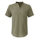 thumbnail image 4 of Mens Casual Manga Corta Botón Abajo Camisas, Verano Color Sólido, Cuello de Soporte Bolsillo Camisa Turndown, 4 of 9
