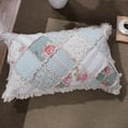 thumbnail image 7 of DaDa Bedding Hint of Mint Floral Pastel Cotton Patchwork Ruffle Bedspread Set (JHW-3036), 7 of 7