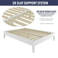 thumbnail image 4 of Steve Silver Nix Modern Solid Wood Queen Size Lo Profile Platform Bed, White, 4 of 12