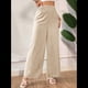 thumbnail image 4 of Pantalones de Mujer con Cintura Elástica Fruncida, Pierna Recta, Tiro Alto y Largos. Albaricoque M, 4 of 8