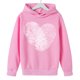 thumbnail image 4 of Sudadera con capucha y estampado de corazón de San Valentín, sudadera de manga larga para niños y niñas, chaqueta para niñas de talla mediana y grande., 4 of 7