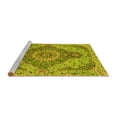 thumbnail image 2 of Ahgly Company Machine Washable Indoor Square Medallion Yellow Traditional Area Rugs, 7' Square, 2 of 4