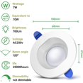 thumbnail image 2 of Energy Efficient LED Downlight Module, Canless Recessed Lighting with Adjustable Directional Lighting for Indoor & Outdoor Applications (6 Pieces), 2 of 7