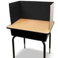 thumbnail image 3 of 12 x 48 Study Carrel Black Corrugated Bulk Pack of 12, 3 of 7