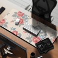 thumbnail image 2 of Long Mouse Pads for Desk,Pioneer Flower Floral Print Pattern Desk Mats on Top Of Desks, Desk Mouse Pad Extra Large with 3mm Non-Slip Base and Stitched Edge for Gaming,Office,Work,Home 35.4"x15.7", 2 of 6