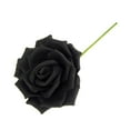 thumbnail image 1 of Rose Foam Flower with Stem, Black, 6-Inch, 1 of 1