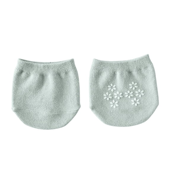 Zhuge Calcetines de planta femenina, base antideslizante de silicona, 4 pares, verde claro