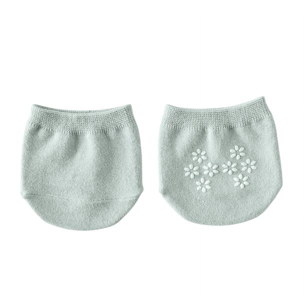 Zhuge Calcetines de planta femenina, base antideslizante de silicona, 4 pares, verde claro