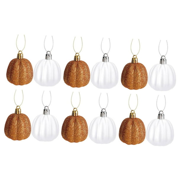12 adornos colgantes de calabaza para Halloween, decoración única para colgante, decoración de cosecha de otoño para interiores y exteriores.