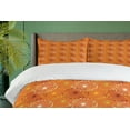 thumbnail image 4 of Ambesonne Orange Duvet Cover Sets, Grunge Radial Pattern, 2-Queen, Yellow Brown White, 4 of 7