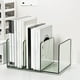 thumbnail image 4 of Organizador de libros de escritorio de acrílico con 3 ranuras, transparente, para oficina, estudiantes, ahorra espacio, para libros, tabletas y documentos., 4 of 6