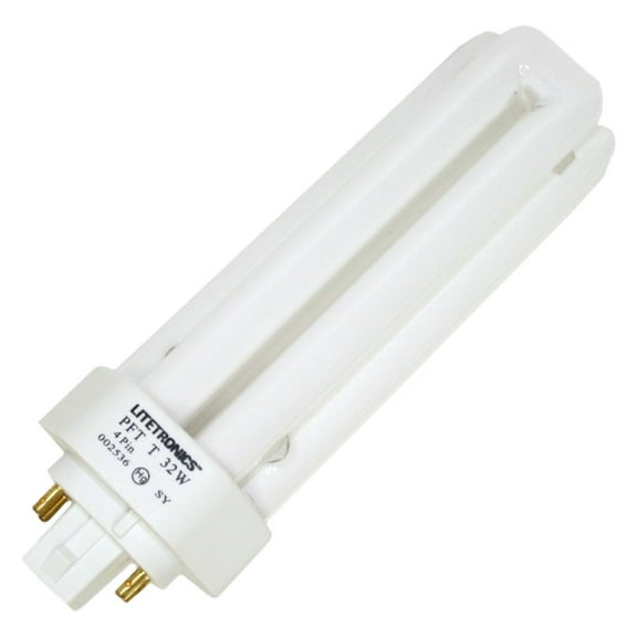 Litetronics 59780 - L-12323 32W T4 T GX24Q-3 4100K 4-PIN Triple Tube 4 Pin Base Compact Fluorescent Light Bulb