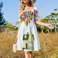 thumbnail image 4 of ¡Demasiadas s! - Vestido de manga corta de Macaw Squad Cóctel de vestidos vestido mujer verano Falda de verano para mujer, 4 of 7