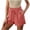 Watermelon Red, variant on SROBPTY Womens Shorts Solid Drawstring Elastic Waist with Pockets Summer Pants