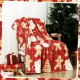 thumbnail image 2 of Gingerbread Man Christmas Throw Blanket for Adults 50 x 60 Inch Holiday Tree and Cookie Theme Flannel Blankets for Bedroom Couch Travel Home Decor Fuzzy Cozy Soft Warm Gifts (Red), 2 of 7