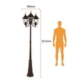 thumbnail image 4 of Poste de luz Tecnolite café con 3 bases BADALONA PFT-6004-3/CF, 4 of 4