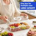 thumbnail image 5 of 4 Compartment Snackle Box Container with Lid, Portable Reusable Stackable Divided Serving Tray for Travel, Picnic & Party Food Storage, 5 of 7