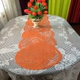 thumbnail image 2 of Saludos calabaza hoja de arce mantel de encaje camino de mesa cubierta decoración del Día de Acción de Gracias oso de fresa  Electrónica, 2 of 5