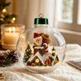 thumbnail image 7 of Light Up Christmas Glass Ball Ornament 3.1 Inches, Warm LED Scene with Santa Tree for Holiday Hanging Decor, 7 of 7