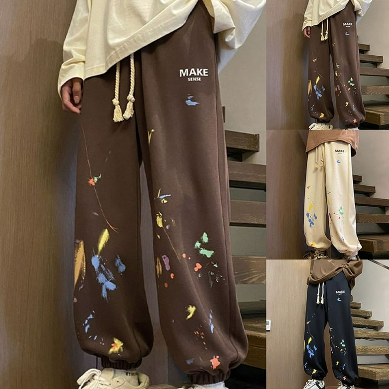Graffiti print sweatpants sale