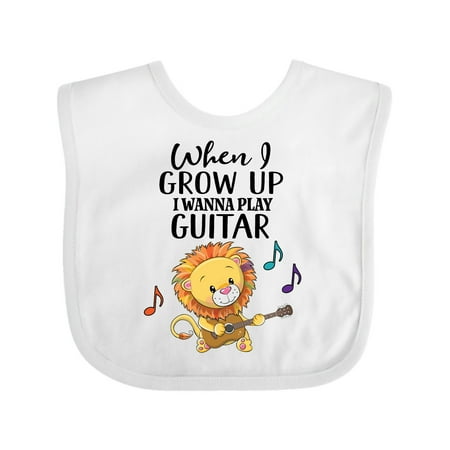 

Inktastic Cute Future Guitar Player Childs Music Gift Baby Boy or Baby Girl Bib