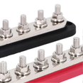 thumbnail image 3 of Lot de 2 blocs de distribution d'alimentation M8 300 A 12-48 V, barre omnibus en laiton et acier inoxydable, pour voiture, bateau, marine, 3 of 4